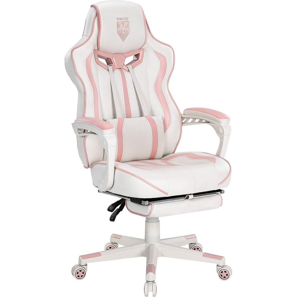 Gaming Chair - Ergonomic High-Back Gaming Chair with Footrest