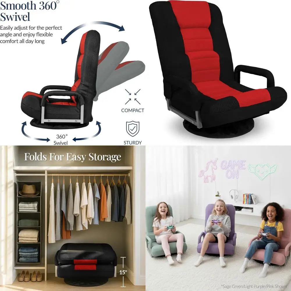 Gaming Chair - 360° Ergonomic Swivel Chair with Lumbar