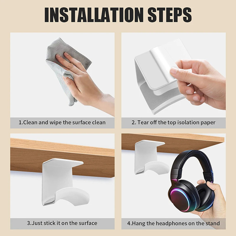 Universal Headphone Stand Adhe - đánh giá và giá Headset Stand