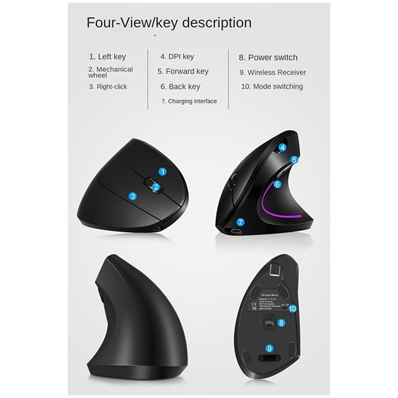 doyou Wireless 2.4G Vertical V - đánh giá và giá Pc Gaming White