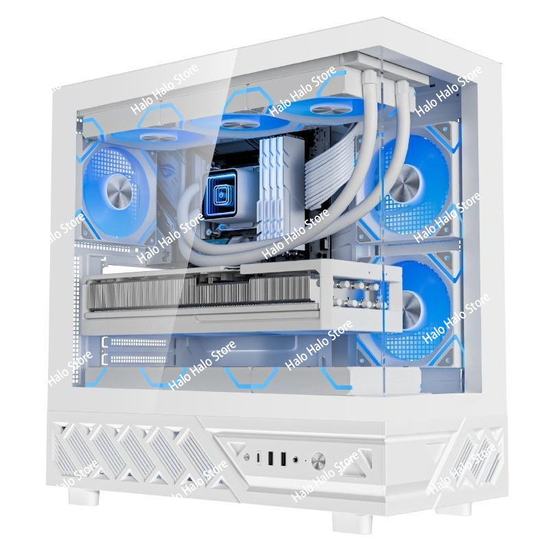 White Seaview ATX PC Case Temp - đánh giá và giá Pc Gaming White