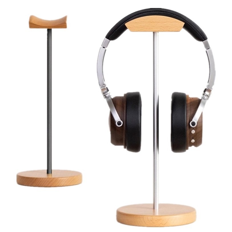 Black Walnut Wood & Aluminum H - đánh giá và giá Headset Stand