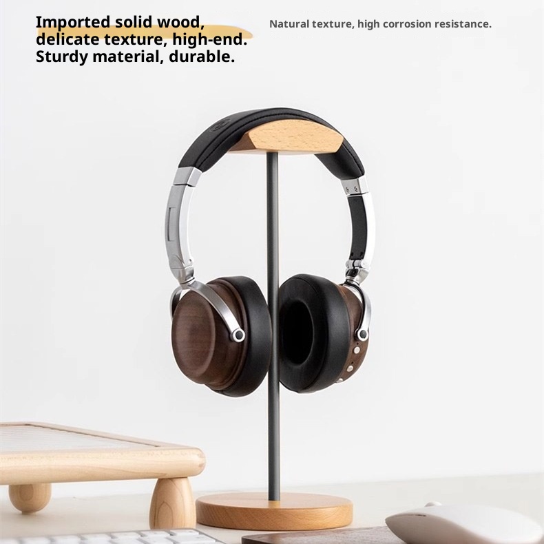 Black Walnut Wood & Aluminum H - đánh giá và giá Headset Stand