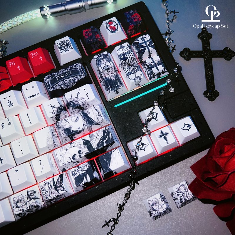 Black White Theme Keycap PBT F - đánh giá và giá Pc Gaming White