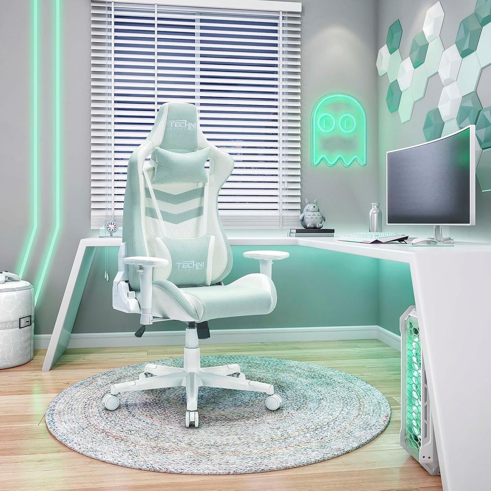 Pastel Green Multi-Layered Fab - đánh giá và giá Gaming Chair
