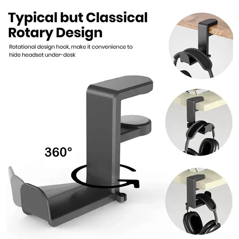 No Punch Table Clip Hook Earph - đánh giá và giá Headset Stand