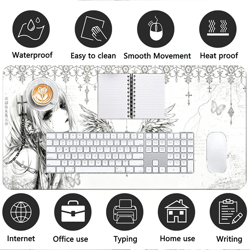 Leather Mousepad Black White A - đánh giá và giá Pc Gaming White