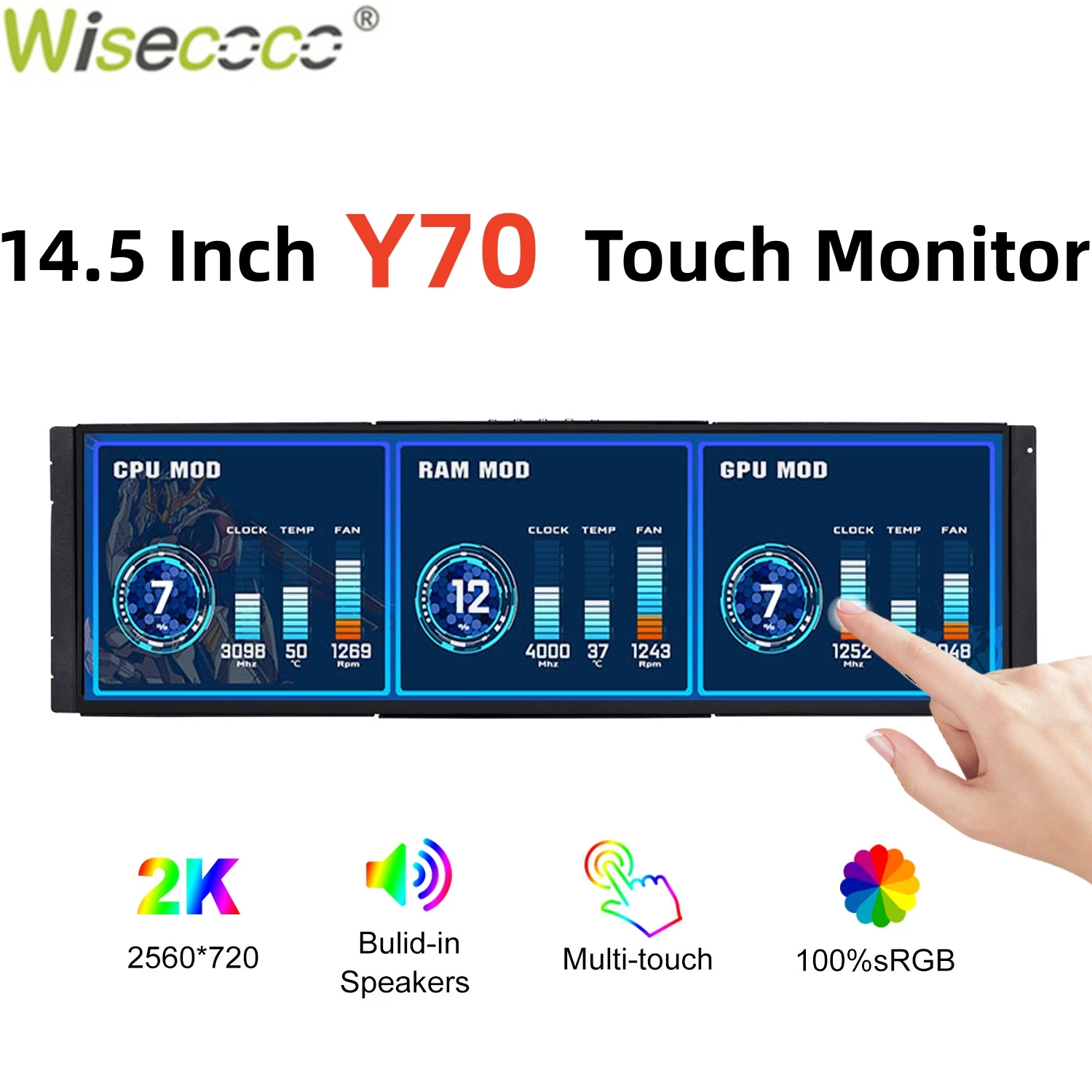 Wisecoco 12.6/14.5 Inch 2K IPS - đánh giá và giá Pc Gaming Y70