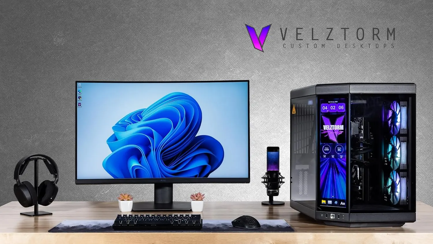 Velztorm LCD Black Praetix Cus - đánh giá và giá Pc Gaming Y70