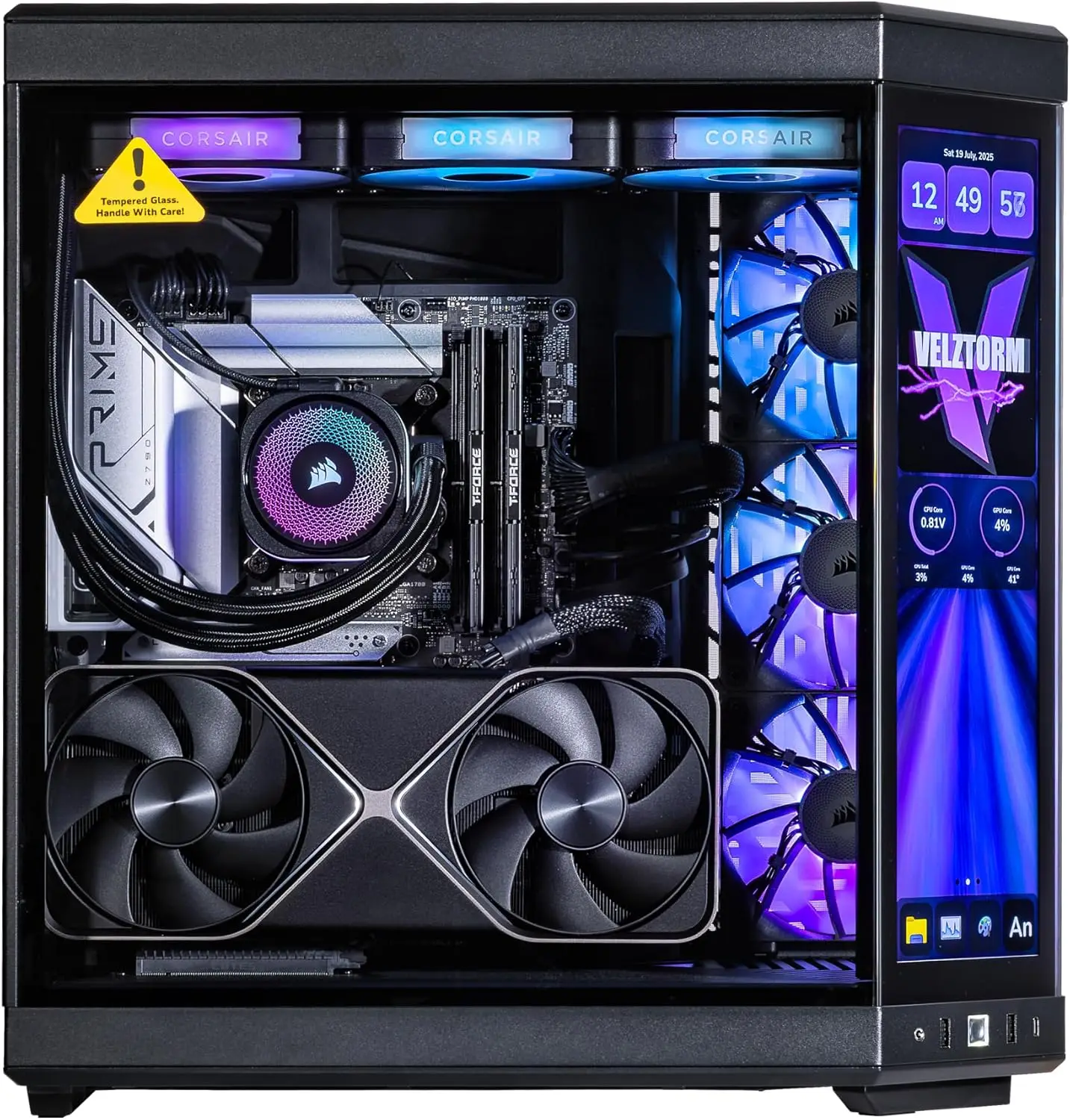 Velztorm LCD Black Praetix Cus - đánh giá và giá Pc Gaming Y70